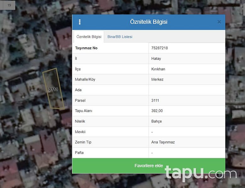 Hatay Kırıkhan Merkez'de Hisseli Bahçe
