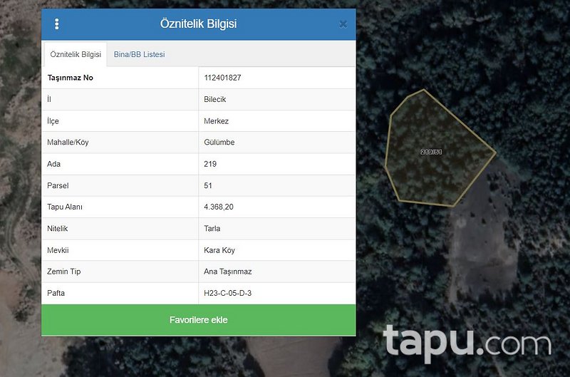 Bilecik Merkezde Muhteşem Konumda Şehir Merkezine Yakın 4 Dönüm Tarla