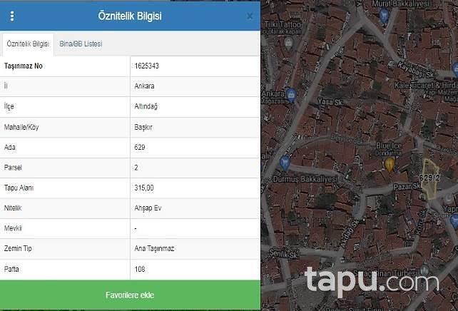 Altındağ'da Tek Katlı Hisseli Bina ve Arsası