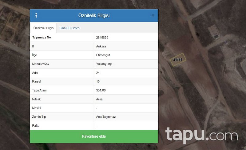 Ankara Etimesgut'ta Yatırımlık Konut İmarlı Arsa