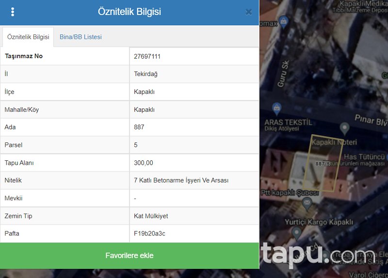 Tekirdağ Kapaklı İnönü Mahallesi'nde 49 m2 Ofis