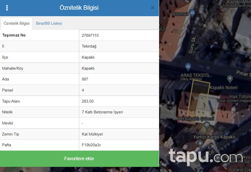 Tekirdağ Kapaklı İnönü Mahallesi'nde 74 m2 Dubleks Ofis