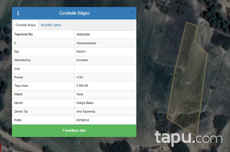 Afyon Dazkırı'da 2900 m2 Tarla (1700)