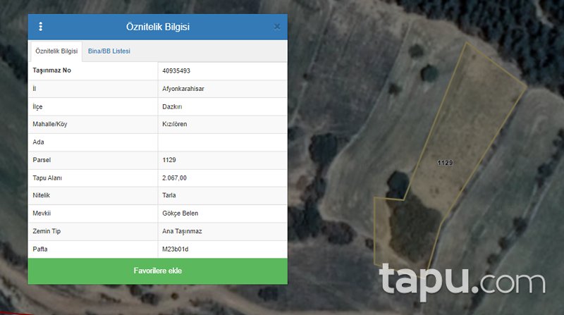 Afyon Dazkırı'da 2 Dönüm Tarla (1699)