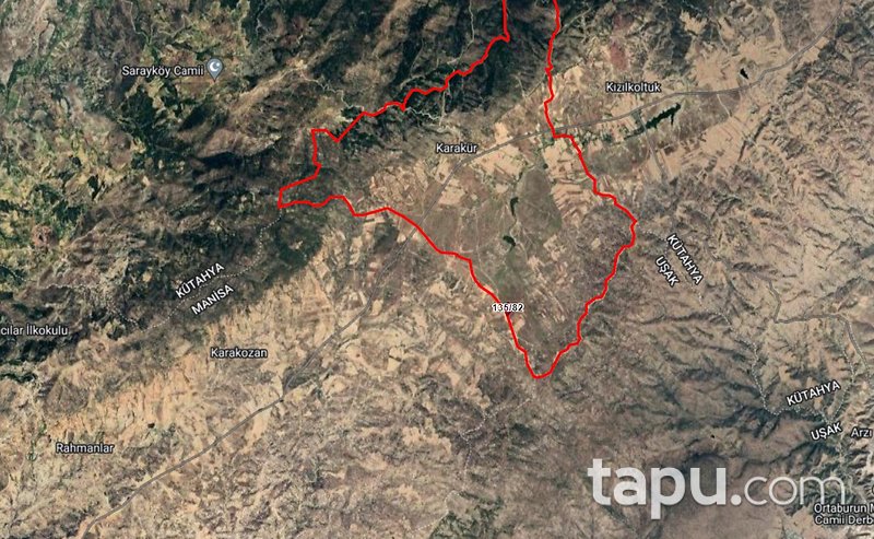 Kütahya Karakür'de Yatırımlık 13.884 m2 Tarla