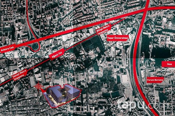 Coordinat Bornova Rezidans'ta Stüdyo Daire