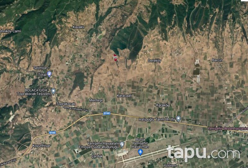 Bursa Yenişehir'de Yatırımlık 23 Dönüm Tarla