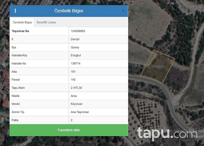 Denizli Güney Ertuğrul Mahallesi'nde 2 Kat İmarlı Arsa
