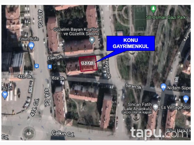 Sincan Gaziosmanpaşa Mahallesi'nde 3+1 Daire