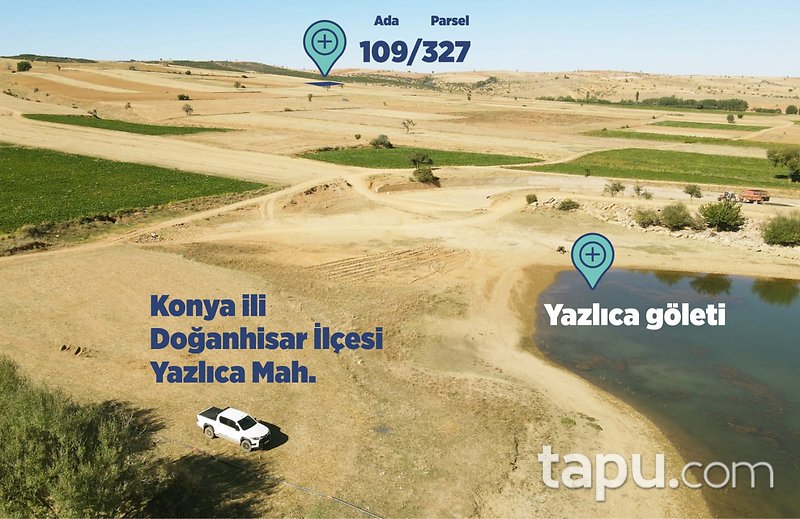 Konya Doğanhisar Yazlıca Mahallesi'nde 3.728 m2 Tarla