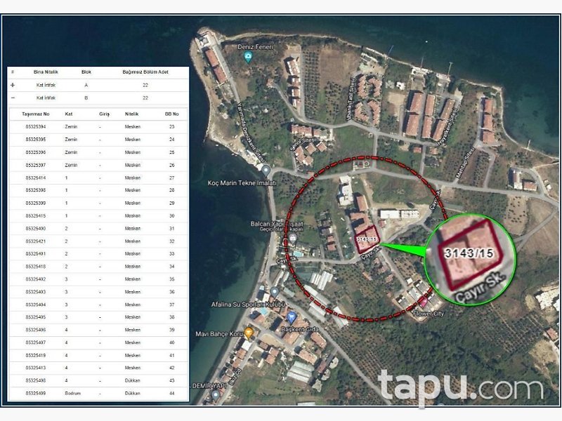 Çınarcık Koru'da 57 m2 Dükkan