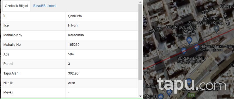 Şanlıurfa Hilvan Karacurun'da 302 m2 Arsa