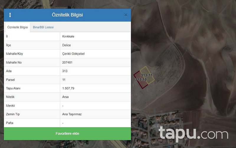 Kırıkkale Delice Çerikli Gökçebel'de 34 Adet Arsa