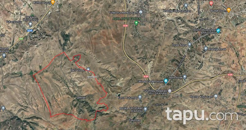 Ankara Etimesgut Şehit Ali Mahallesi'nde Güzel Konumda 1.167 m2 Villa İmarlı Arsa