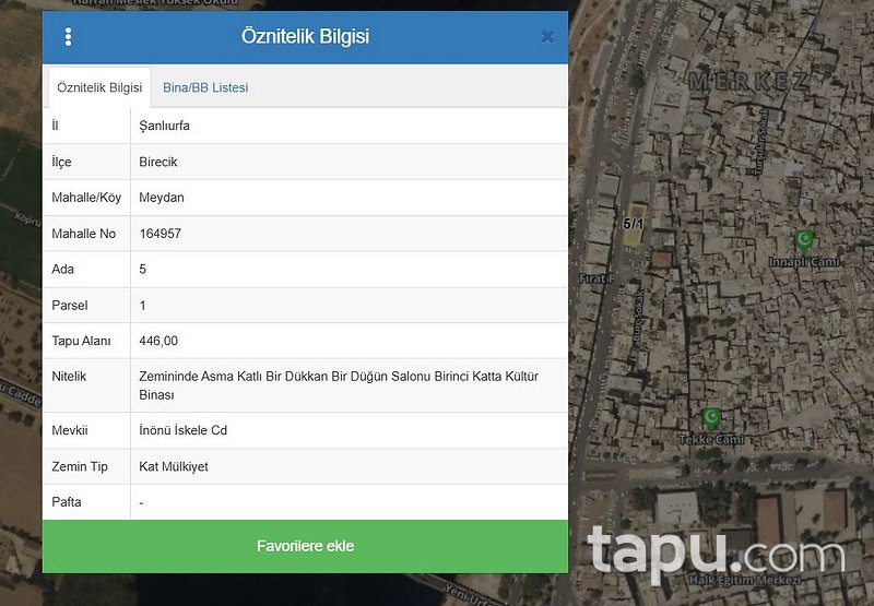 Şanlıurfa Birecik Merkez'de 250 m2 Mağaza (100132)