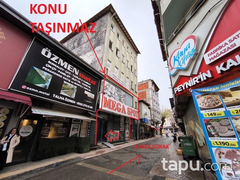 Kurumsal Kiracılı Sapanca Rüstempaşa'da 377 m2 Dükkan