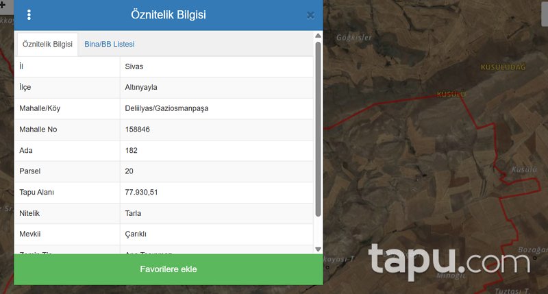 Sivas Altınyayla'da Köy Merkezine Yakın 78 Dönüm Tarla