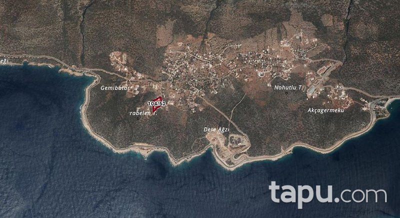 Kaş Gökçeören'de Deniz Manzaralı Hisseli 3.449 m2 Arazi