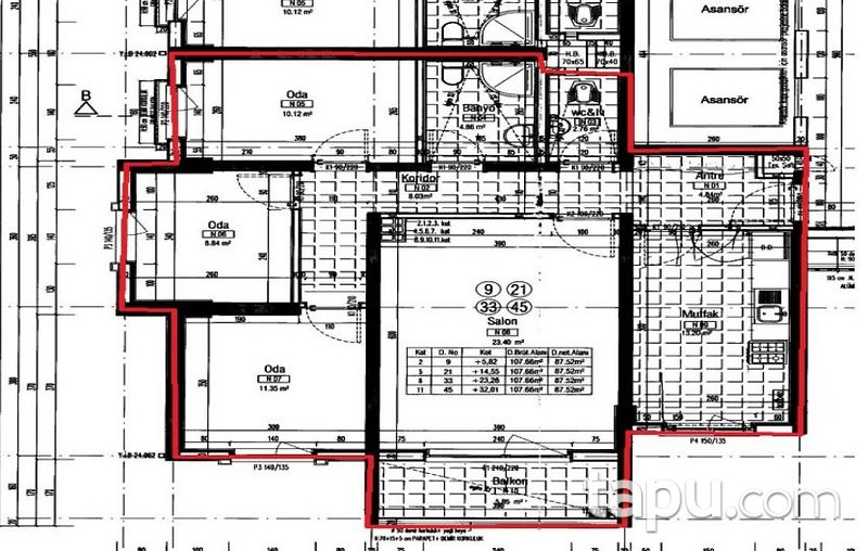 Samsun Canik Toki Yıldız Sitesi'nde 3+1 Daire
