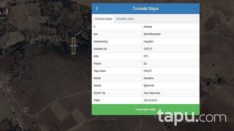 Ankara Şereflikoçhisar Haydarlı'da 4.446 m2 3 Adet Bahçe (AS-02317)