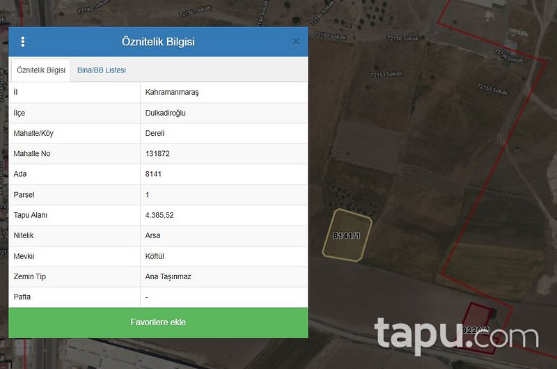 Dulkadiroğlu Dereli'de Hisseli 3 Adet İmarlı Arsa (AS-03256)