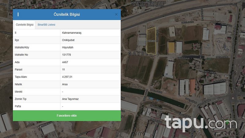 Onikişubat Hayrullah'ta Hisseli İmarlı Arsa (AS-03257)