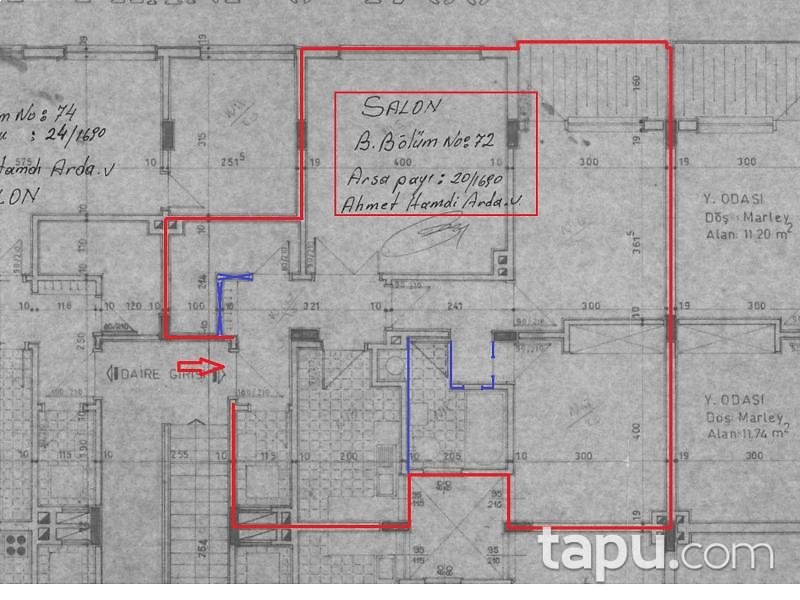 Sivas Cami-i Kebir'de 2+1 Daire (BS-00687 )