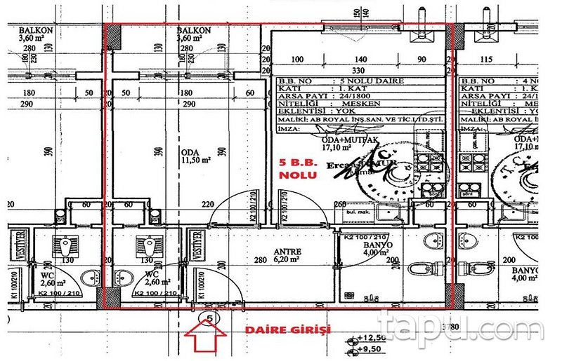 Sivas Şarkışla AB Royal Residence 1+1 Daire
