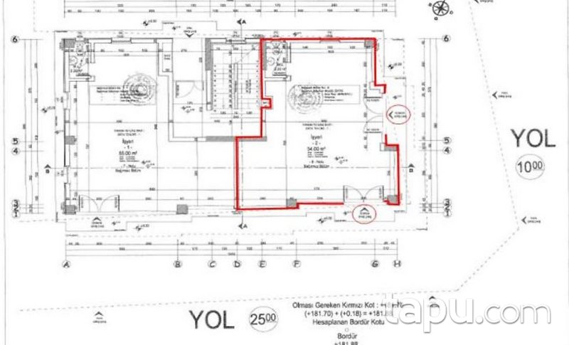 Düzce Aziz Yıldırım Bulvarı'nda 62 m2 Dükkan