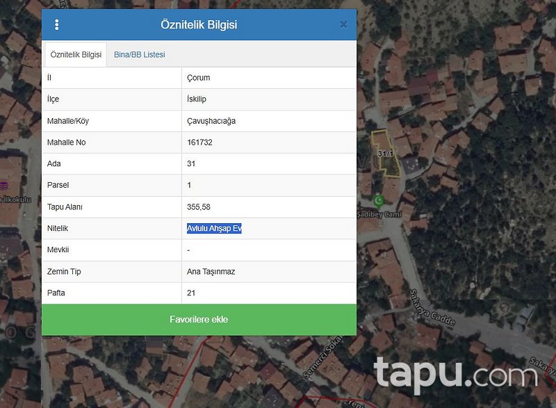Çorum İskilip Çavuş Mahallesi'nde Avlulu Ahşap Ev
