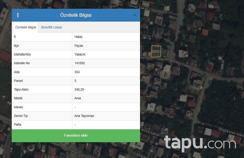 Hatay Payas Yakacık'ta Hisseli Konut ve Ticari İmarlı Arsa