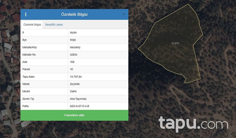 Aydın Köşk Mezeköy'de Hisseli 7 Dönüm Zeytinlik