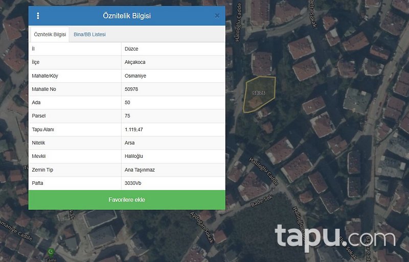 Akçakoca Osmaniye'de 1.119 m2 Konut İmarlı Arsa