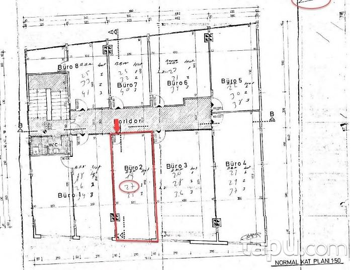 Adana Seyhan Ulus Caddesi'nde 30 m2 Ofis