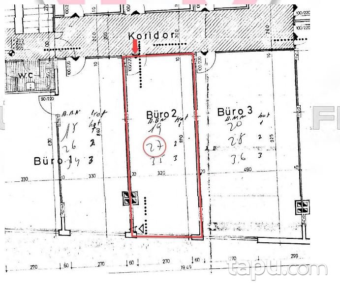 Adana Seyhan Ulus Caddesi'nde 30 m2 Ofis