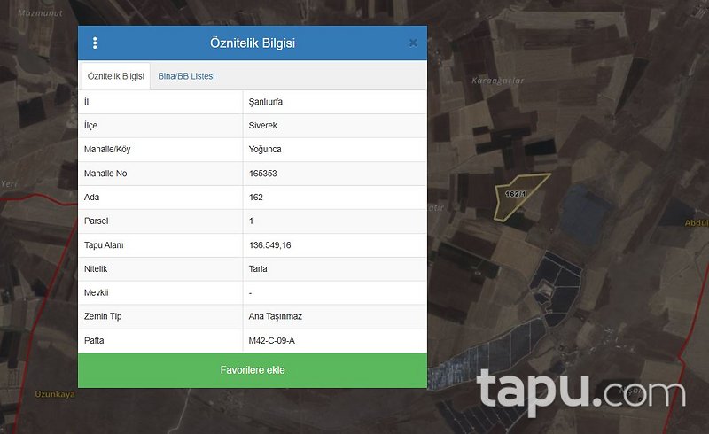 Siverek Yoğunca'da Hisseli 32 Dönüm Tarla