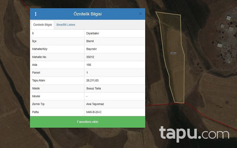 Bismil Bayındır'da 5861 m2 Hisseli Tarla (305633 )