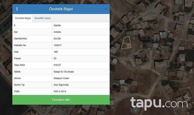 Artuklu İstasyon Mahallesi'nde Kargir Ev Ve Arsası(306755 )