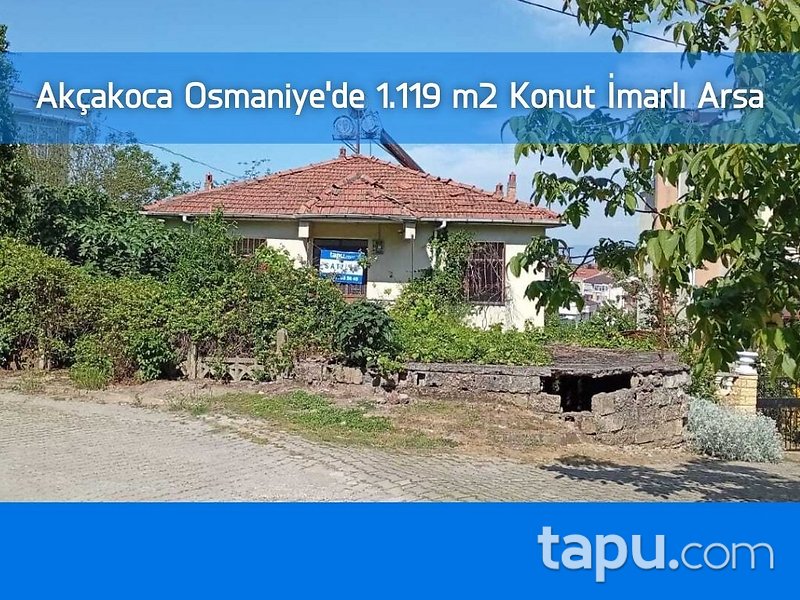 Akçakoca Osmaniye'de 1.119 m2 Konut İmarlı Arsa