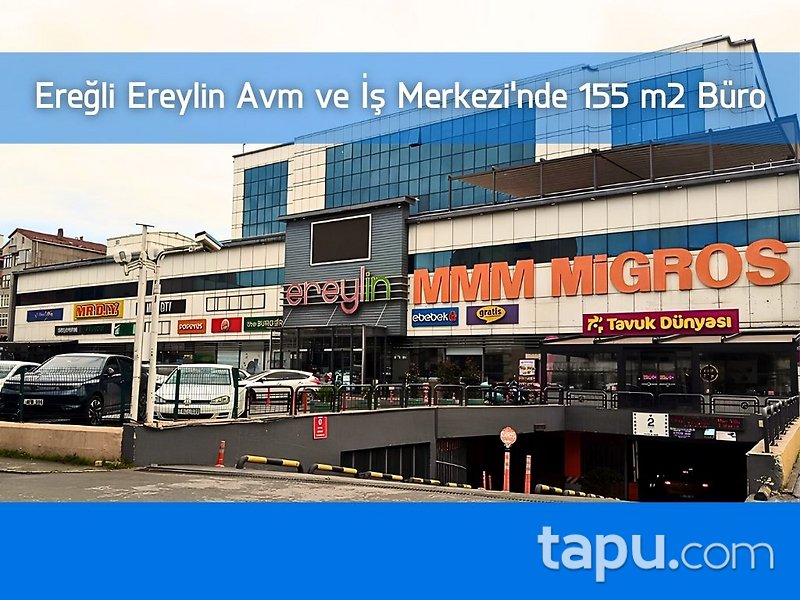Ereğli Ereylin Avm ve İş Merkezi'nde 155 m2 Büro