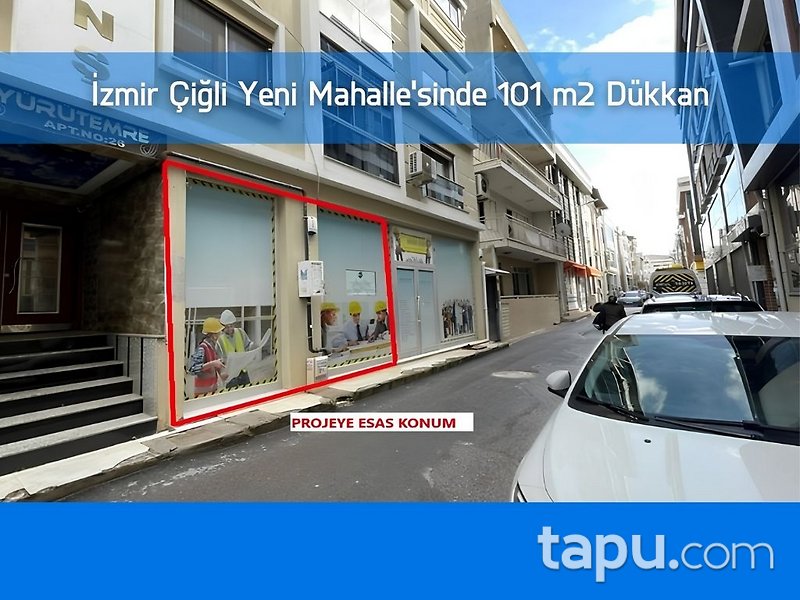 İzmir Çiğli Yeni Mahalle'sinde 101 m2 Dükkan
