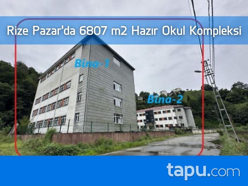 Rize Pazar'da 6807 m2 Hazır Okul Kompleksi (305145 )