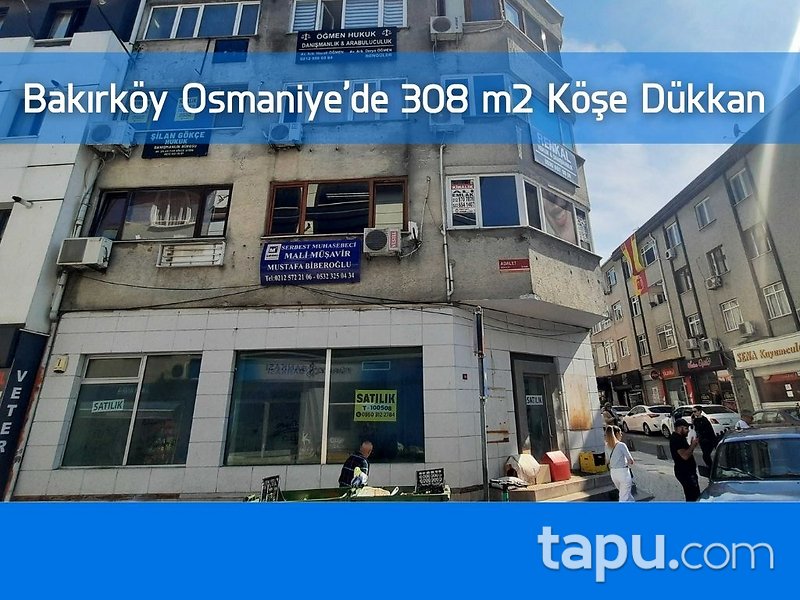 Bakırköy Osmaniye Mahallesi'nde 308 m2 Köşe Dükkan (100508 )