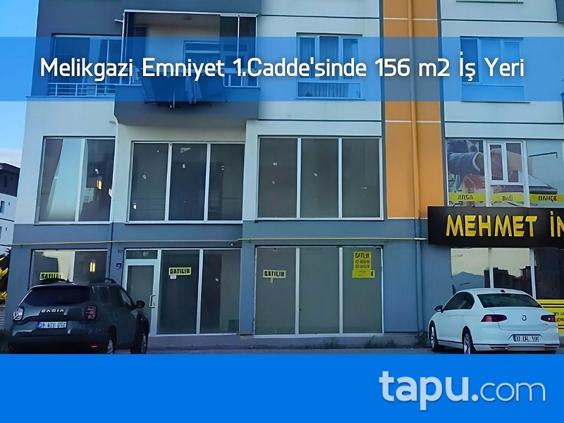 Melikgazi Emniyet 1.Cadde'sinde 156 m2 İş Yeri