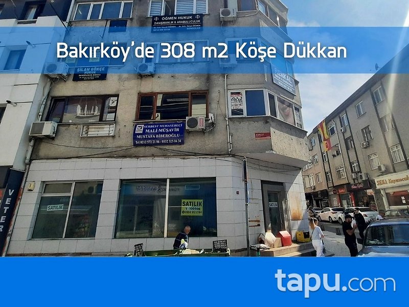 Bakırköy Osmaniye Mahallesi'nde 308 m2 Köşe Dükkan (100508 )