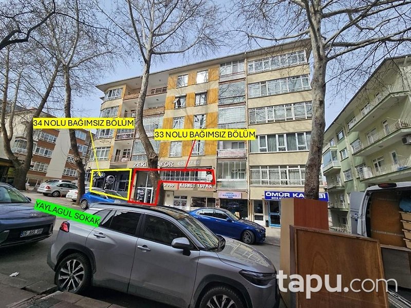 Çankaya Ayrancı Mahallesi'nde 121 m2 Dükkan