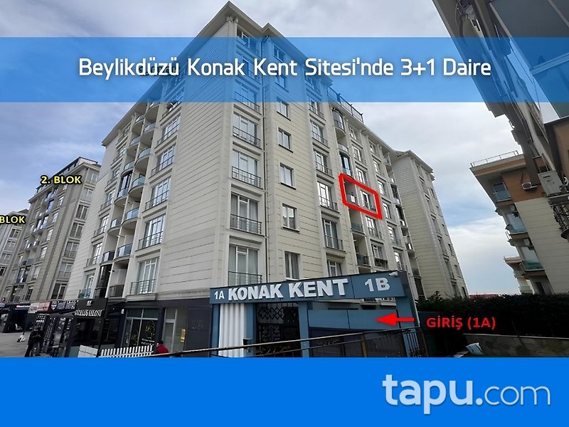 Beylikdüzü Gürpınar Konak Kent Sitesi'nde 3+1 Daire