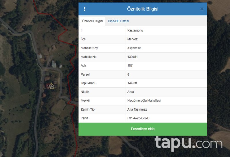 Kastamonu Akçakese'de 144 m2 Arsa (BS-00104)