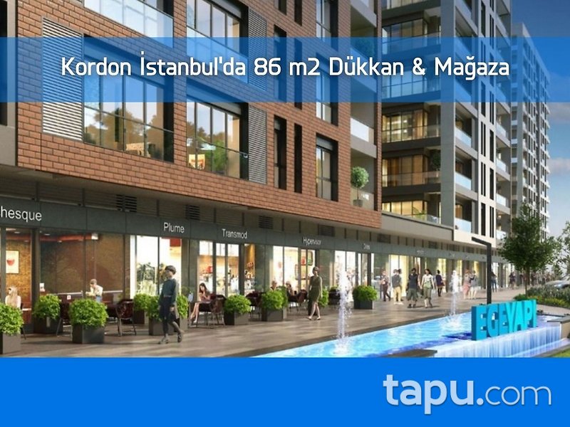 Kordon İstanbul'da 86 m2 Depolu Dükkan & Mağaza