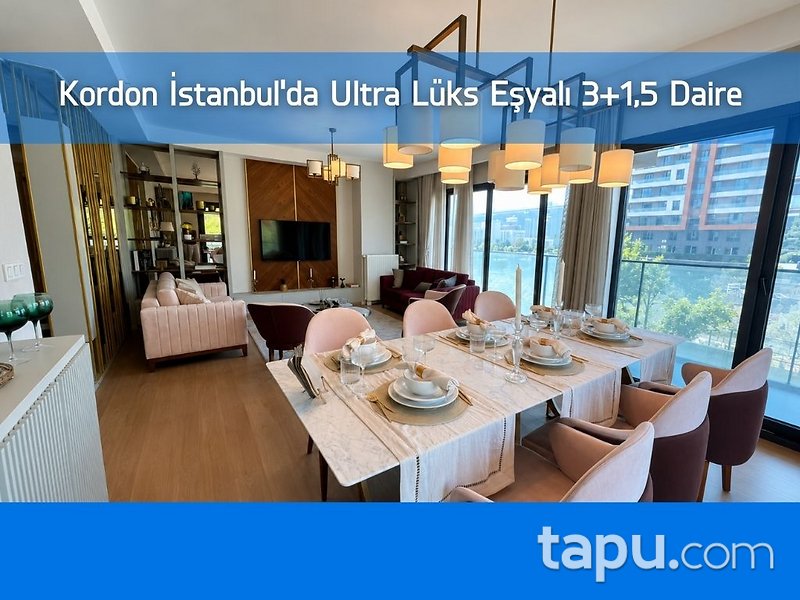 Kordon İstanbul'da Ultra Lüks Eşyalı 3+1,5 Daire